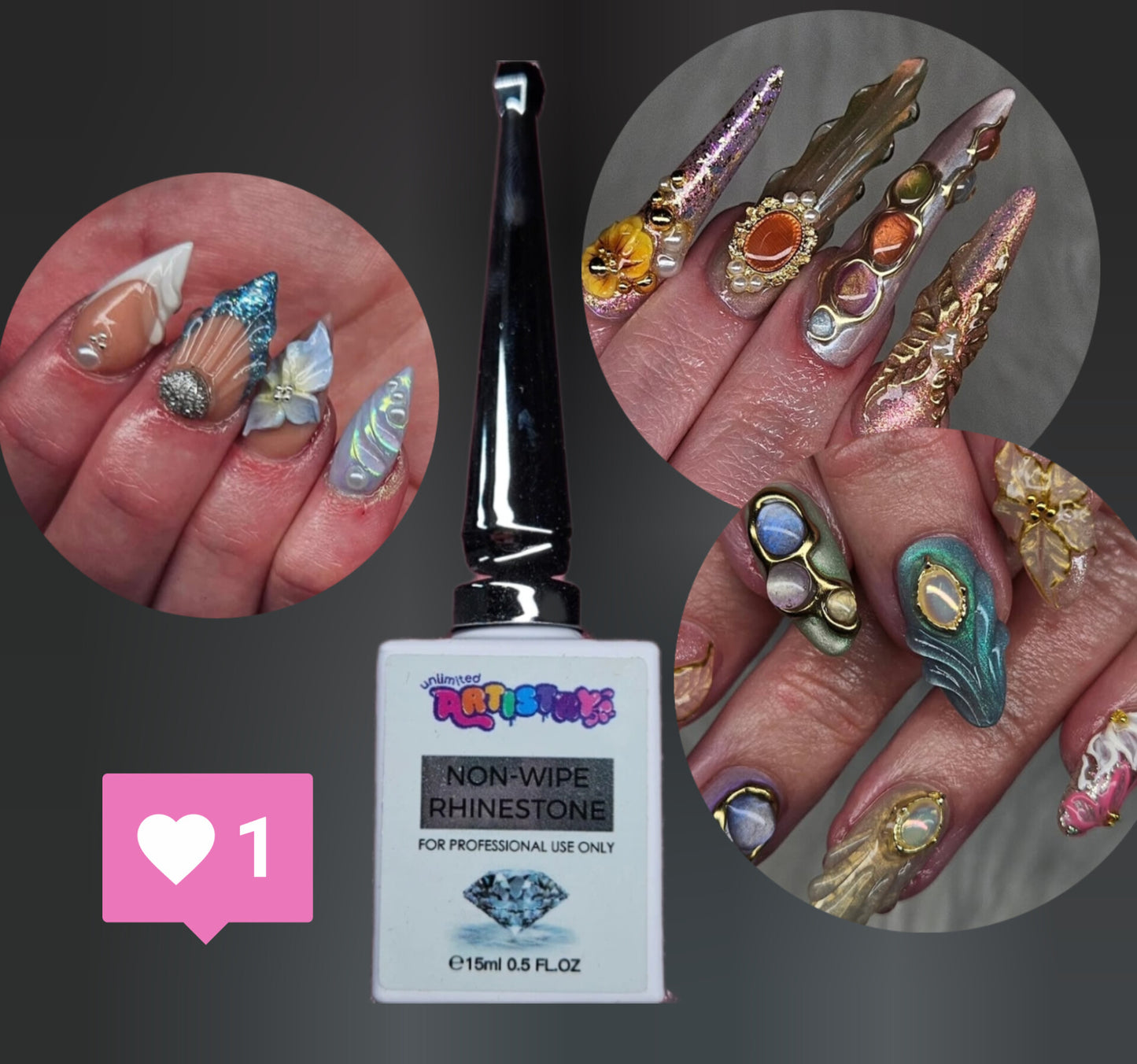 NON-WIPE RHINESTONE GEL