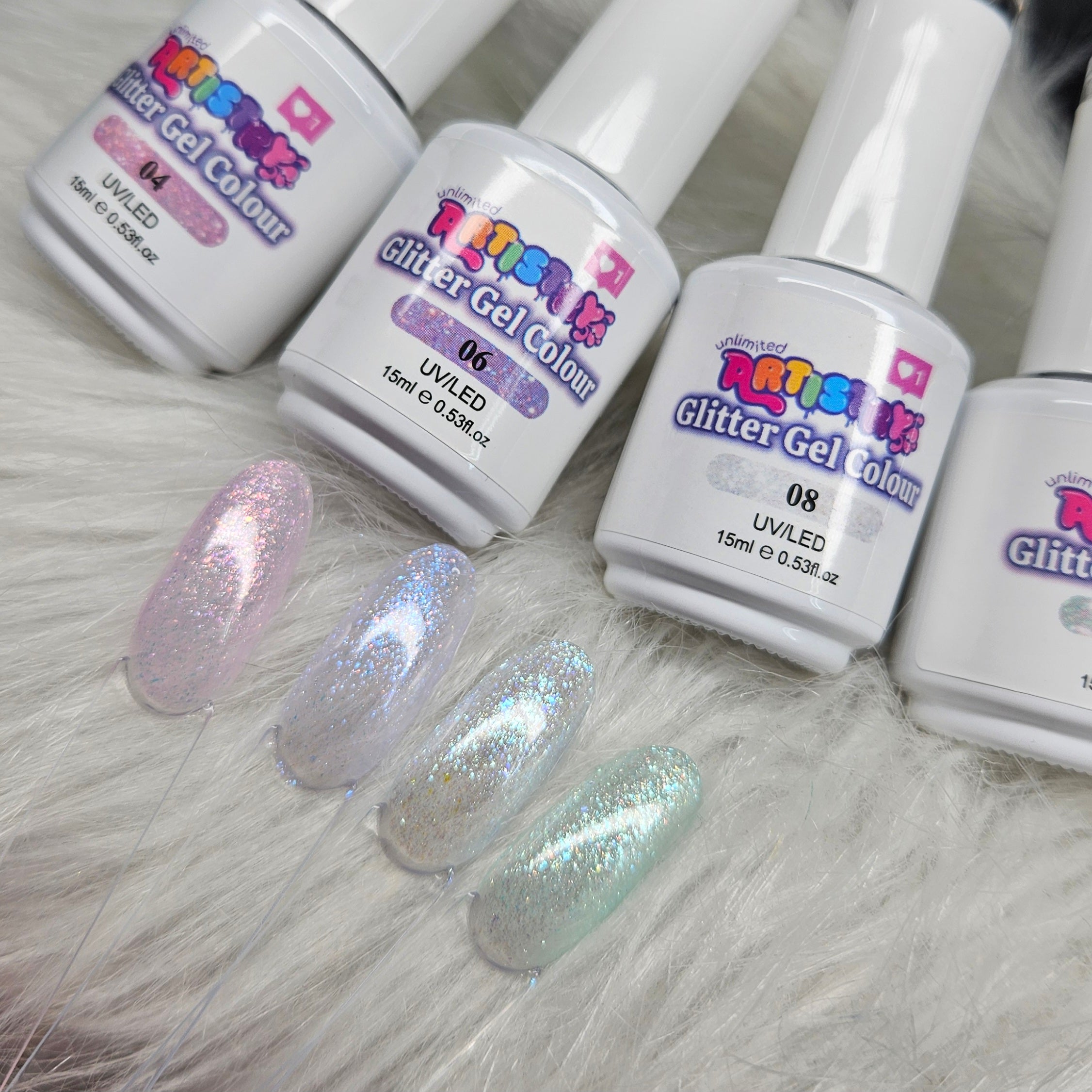 Sheer Butterfly Glitter Gel Polish Collection 4pc