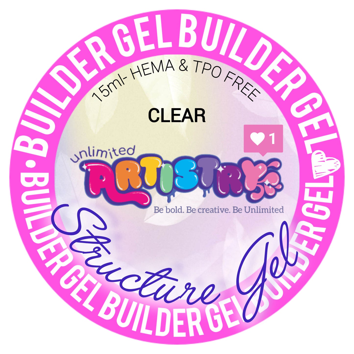 Clear Structure Gel A73|01: 15ml jar