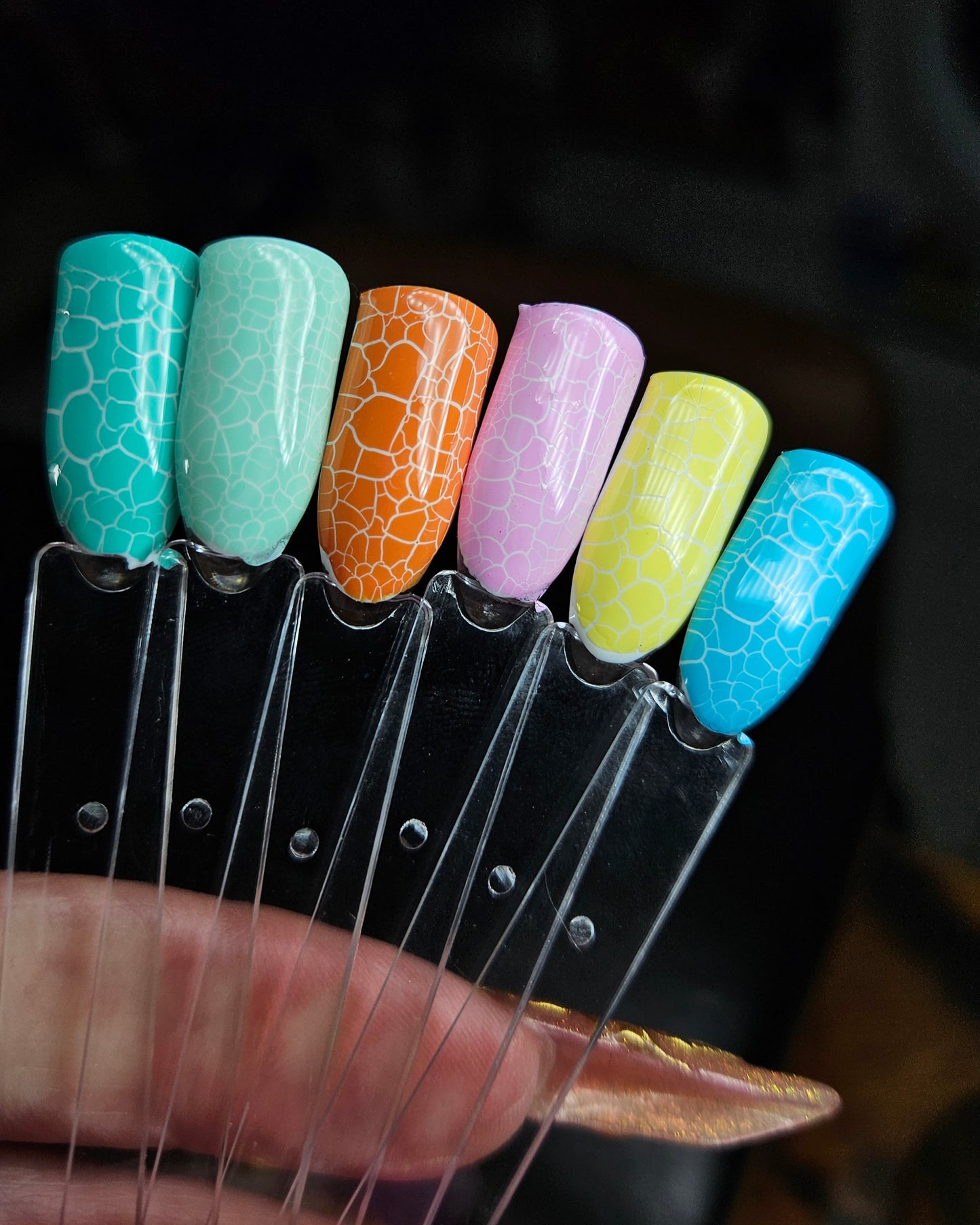 CRACKER GELS- Pastels | 6pc + White Base Coat