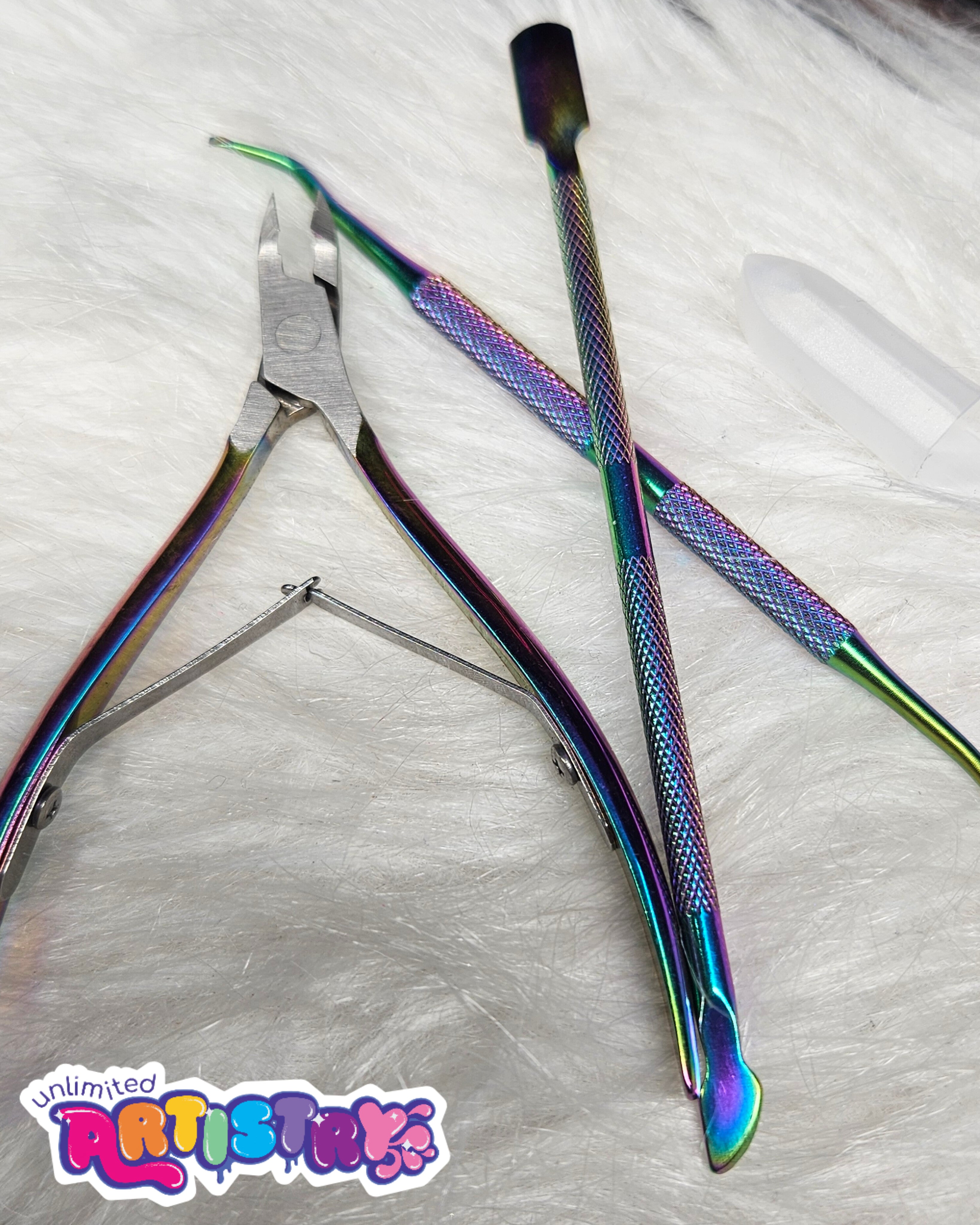 Essential tool Set 3pc | Rainbow Chrome