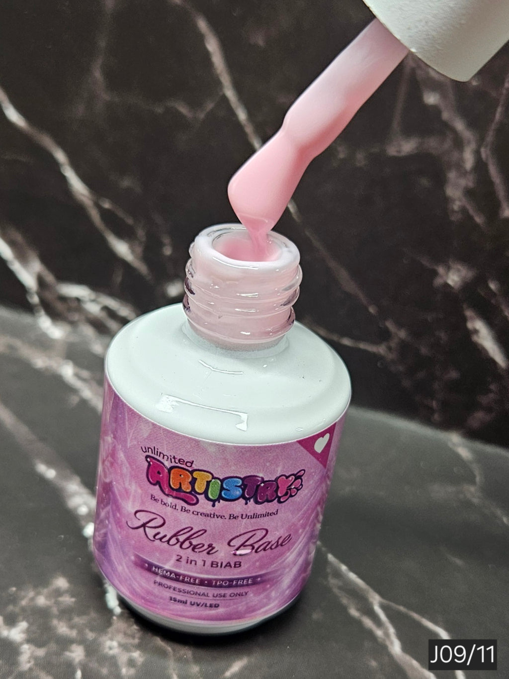 Rubber Base | 2 in 1 BIAB (HEMA/TPO-FREE): J09/11 MILK BLUSH