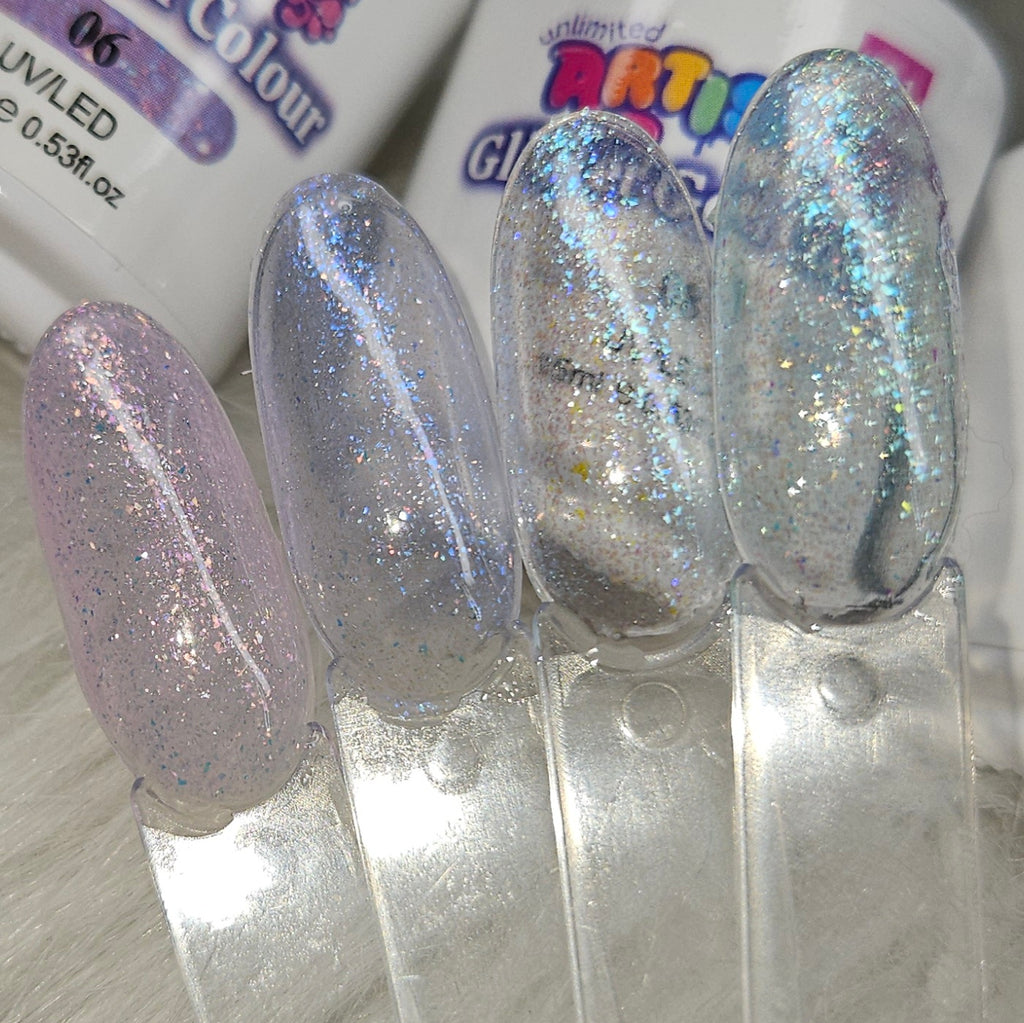 Sheer Butterfly Glitter Gel Polish Collection 4pc