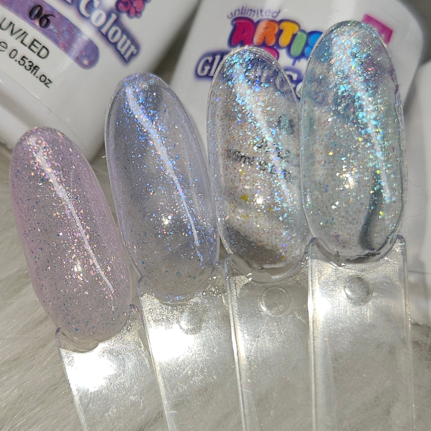 Sheer Butterfly Glitter Gel Polish Collection 4pc