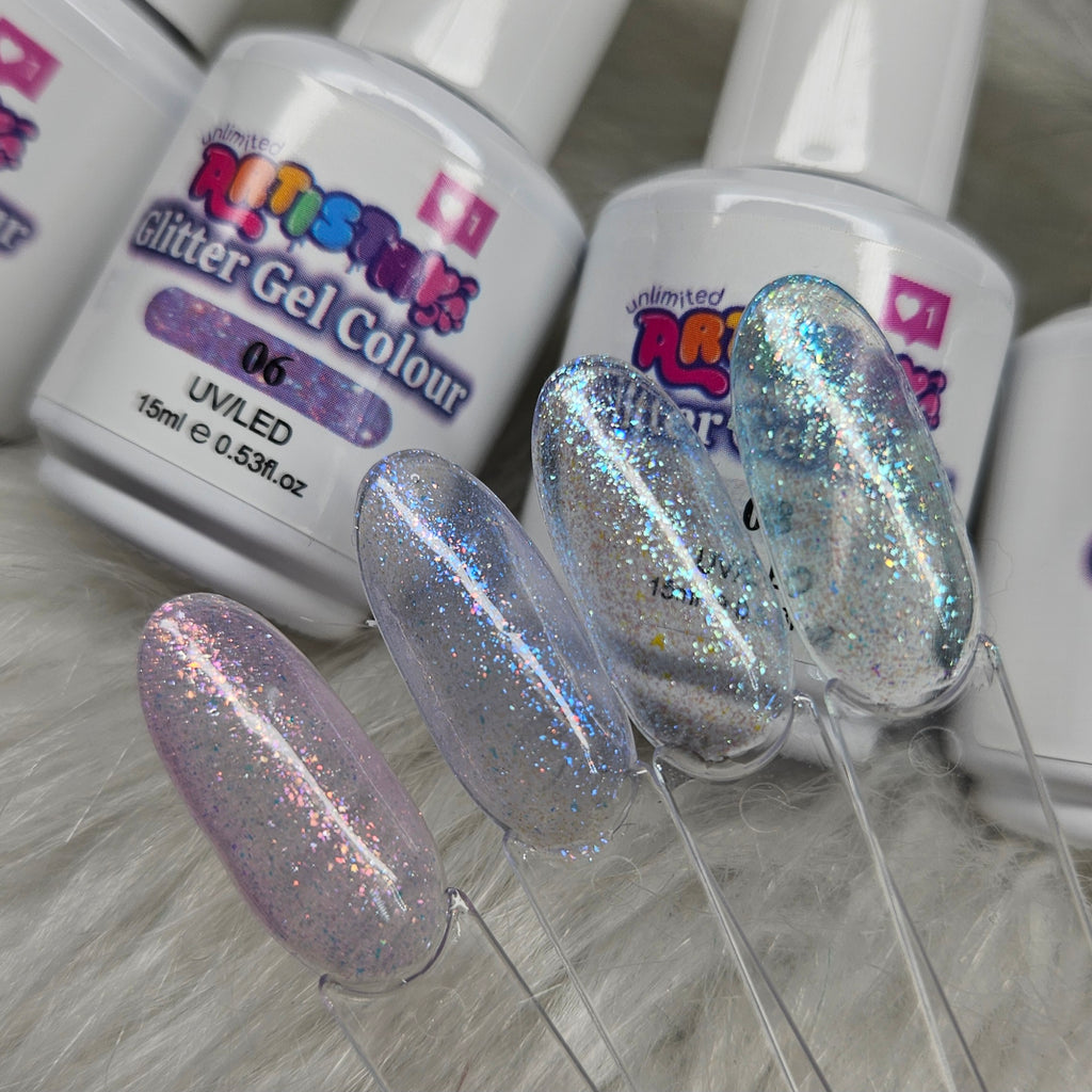 Sheer Butterfly Glitter Gel Polish Collection 4pc