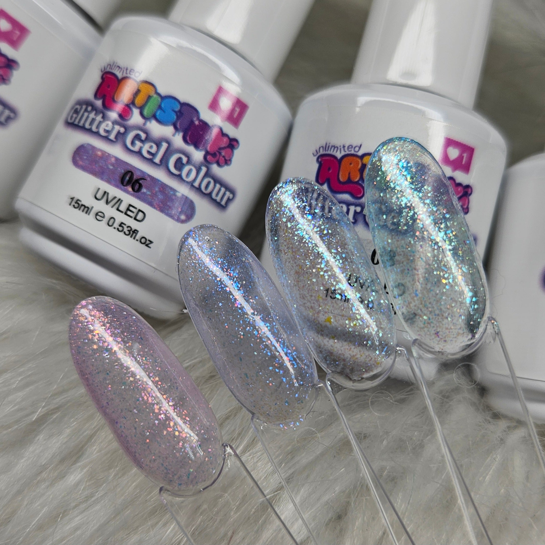 Sheer Butterfly Glitter Gel Polish Collection 4pc