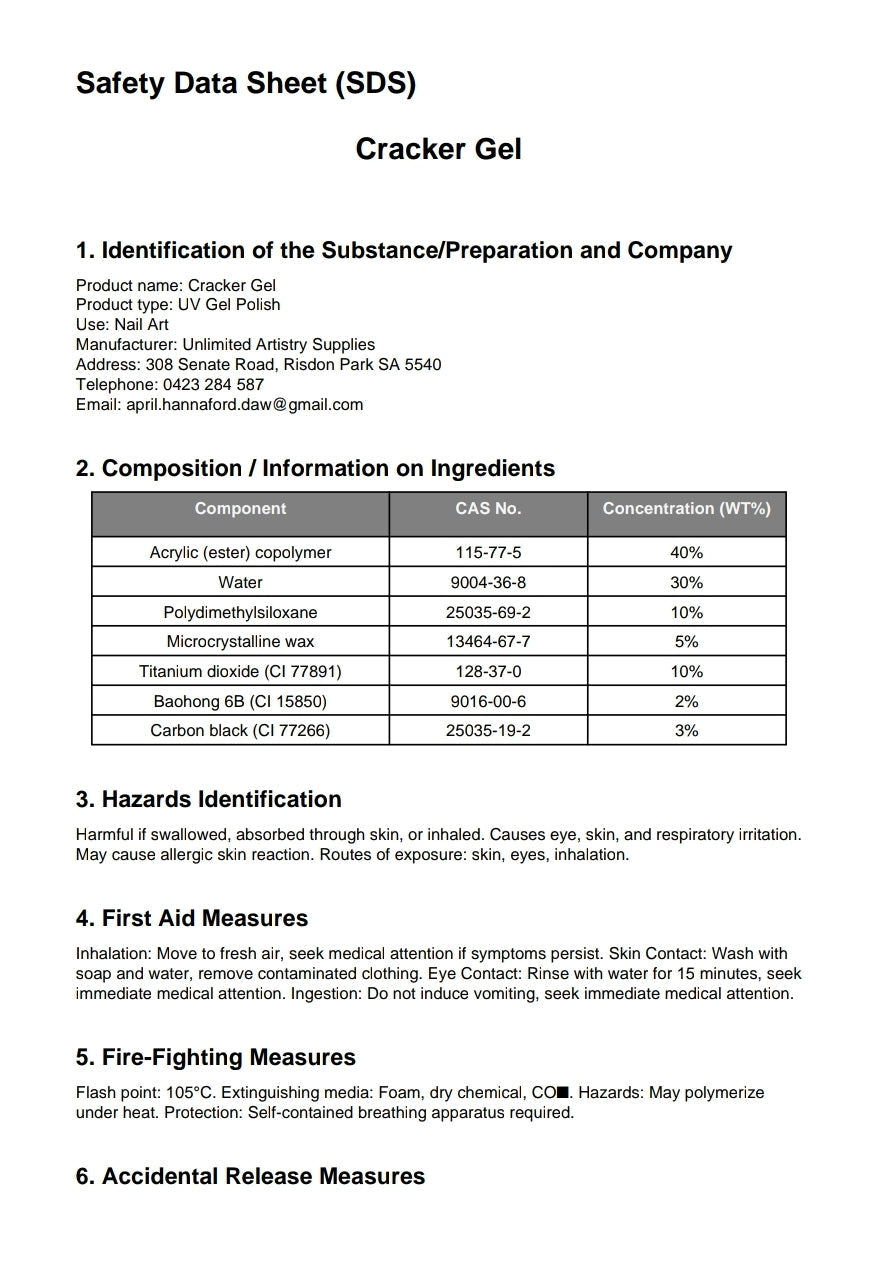 CRACKER GEL BLACK - I01|12