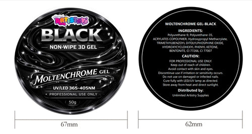 BLACK NON-WIPE 3D GEL | 50g