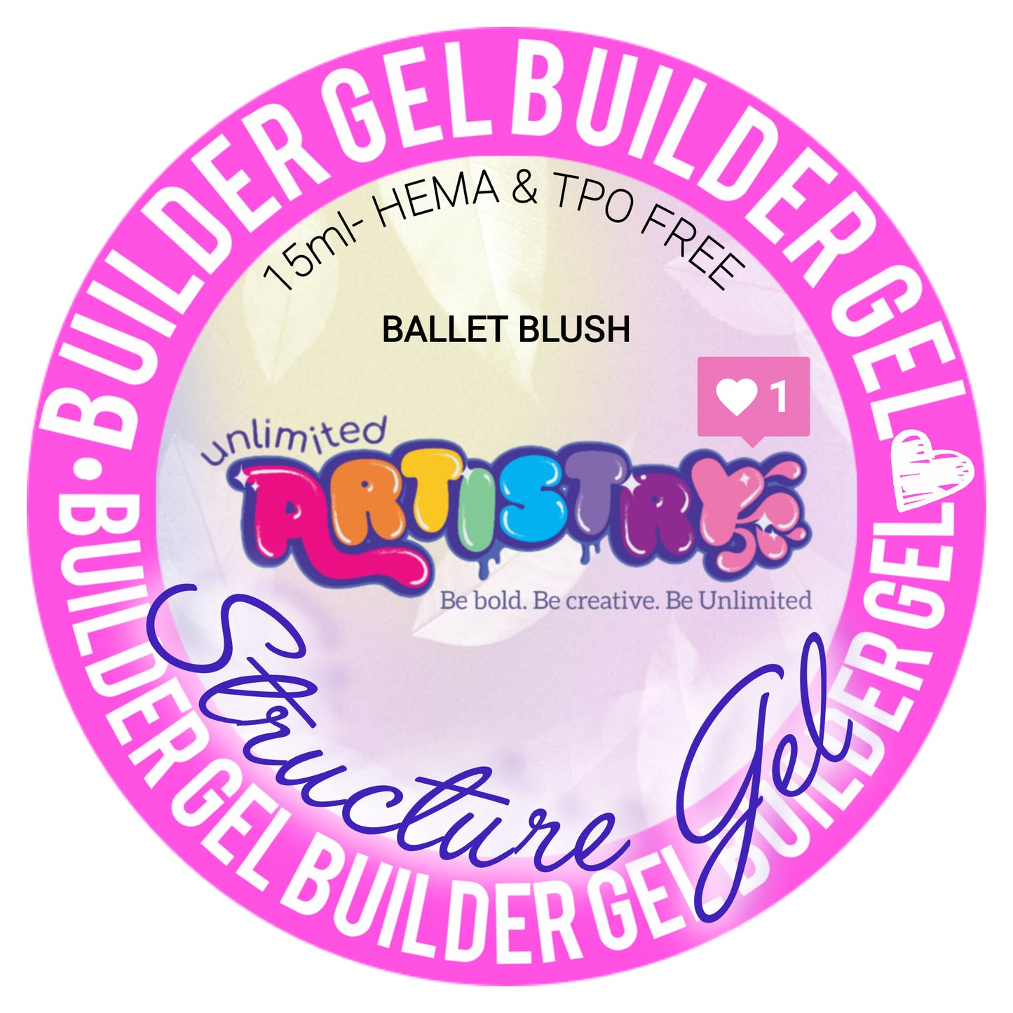 BALLET BLUSH Structure Gel: 15ml jar