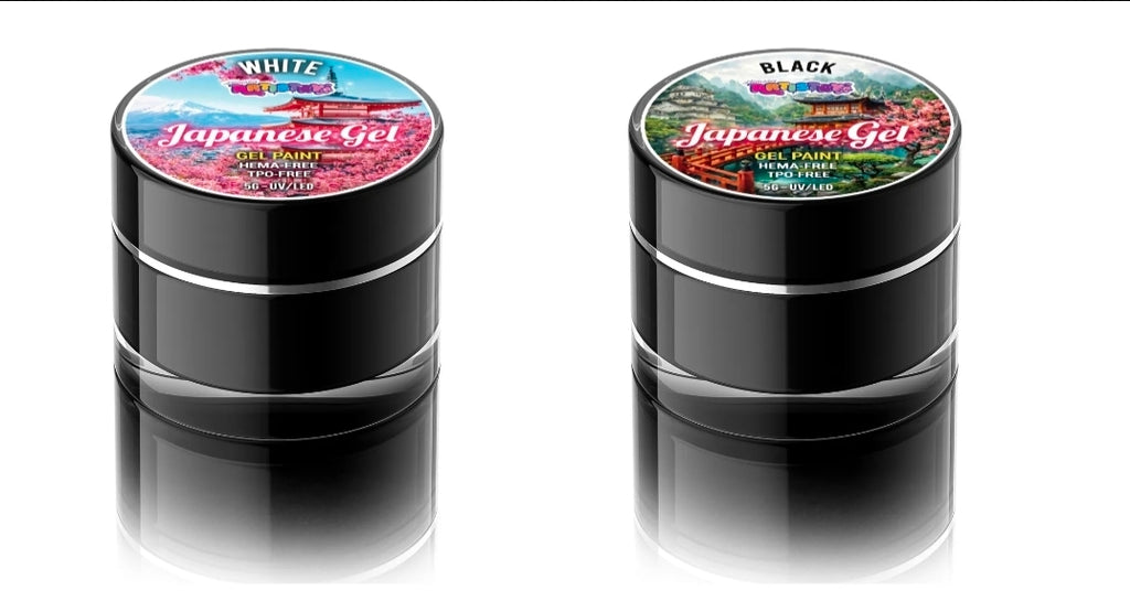 Japanese Gel Paints | Black & White Duo