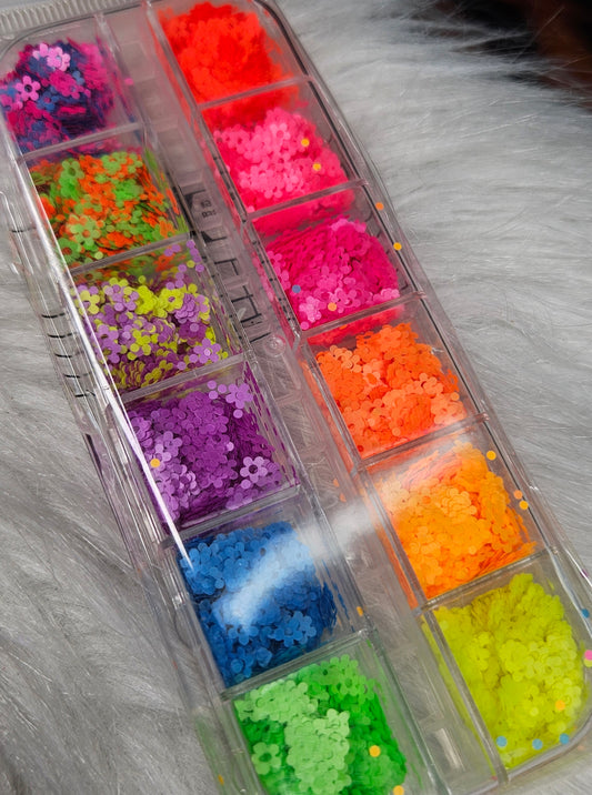 Neon flowers | 12 grid