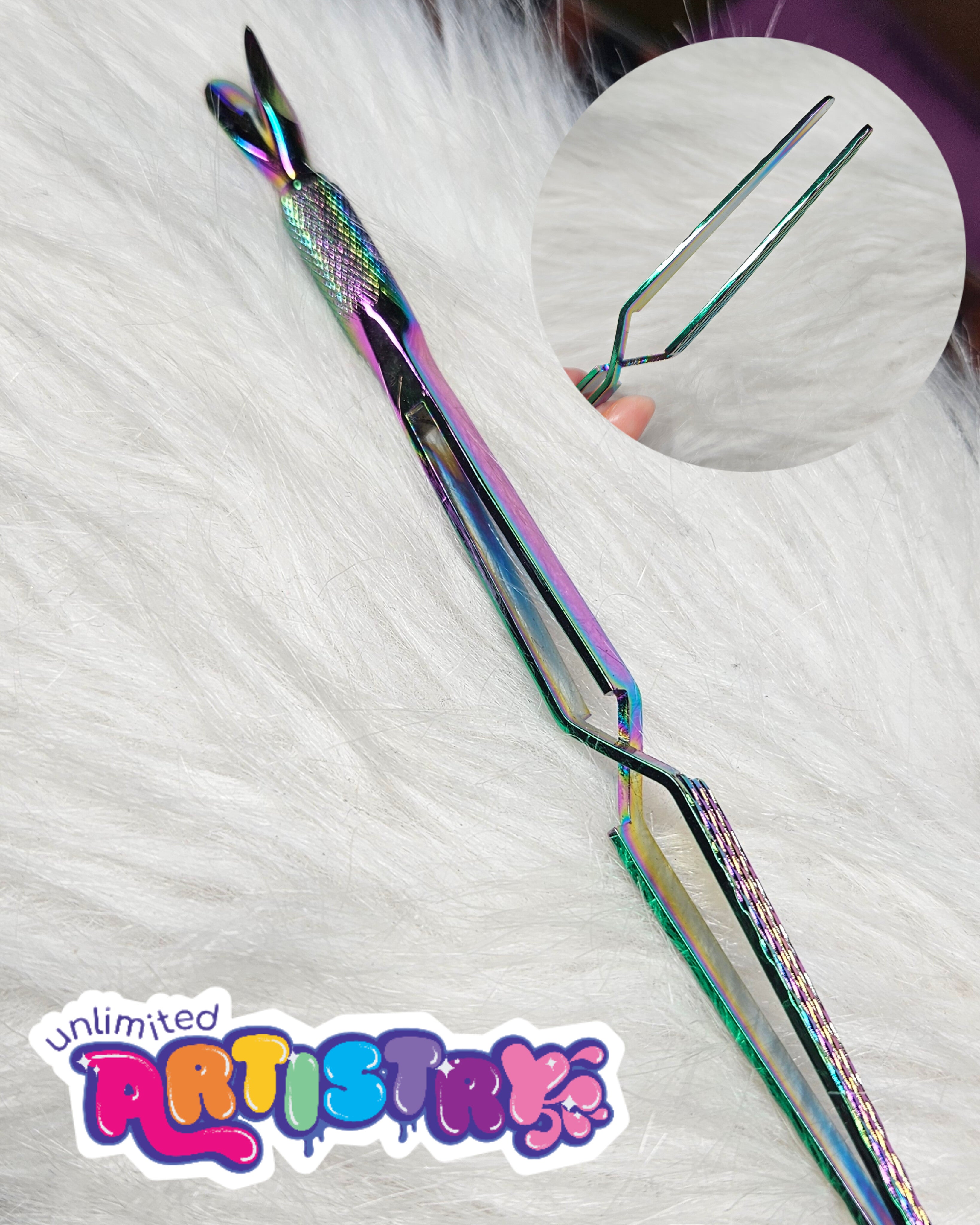 Cuticle pusher/Pinching tool | Rainbow Chrome