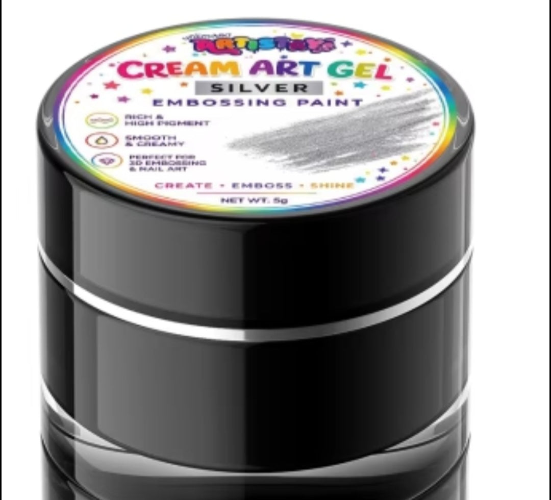 Cream art Gel | SILVER Embossing Paint