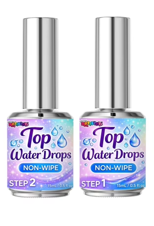 CLEAR Water Drops Top Coat | 2pc set