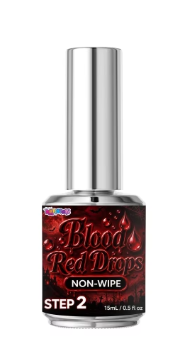 BLOOD RED Water Drops Top Coat | Step 2