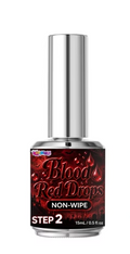 BLOOD RED Water Drops Top Coat | Step 2